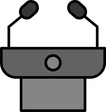 Basın Konferansı vektör illüstrasyonu