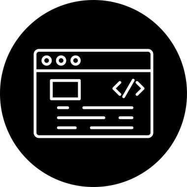 Web Yazılım simgesi, vektör illüstrasyonu