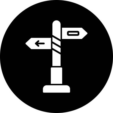 ok yönü yol ikon vektör çizimi