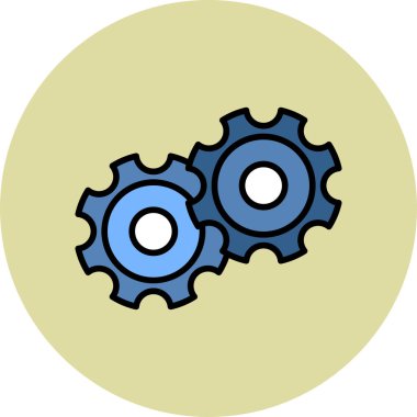 Düz dişli simge vektör çizim