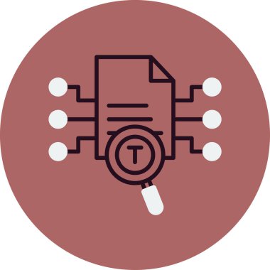 Basit Metin simgesi, vektör illüstrasyonu