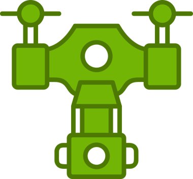 Drone simgesi, vektör illüstrasyonu basit tasarım