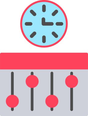 saat, saat, simge vektör illüstrasyonunu izle