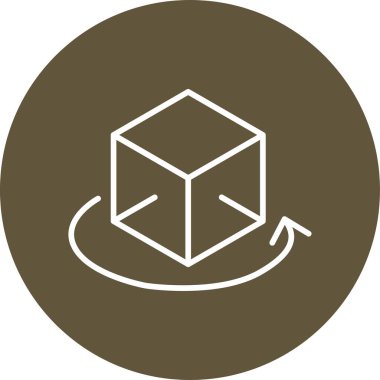 Döndürme. Web simgesi basit illüstrasyon