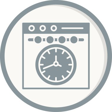 saat, saat, simge vektör illüstrasyonunu izle