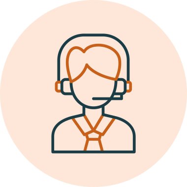 Çağrı merkezi. Basit simge vektörü