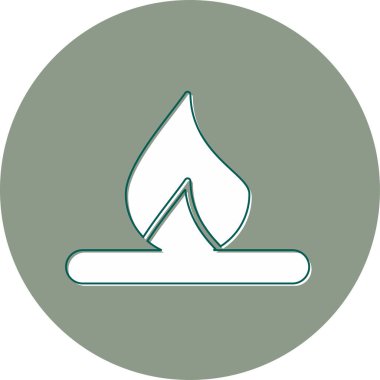 Yanıyorum. Web simgesi basit illüstrasyon 