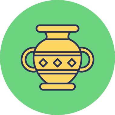 Vazo. Web simgesi basit illüstrasyon