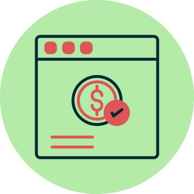 Basit Çevrimiçi Ödeme vektör çizimi