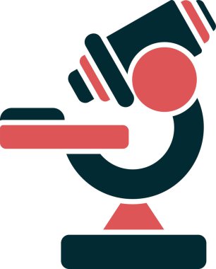 Mikroskop. Web simgesi basit illüstrasyon