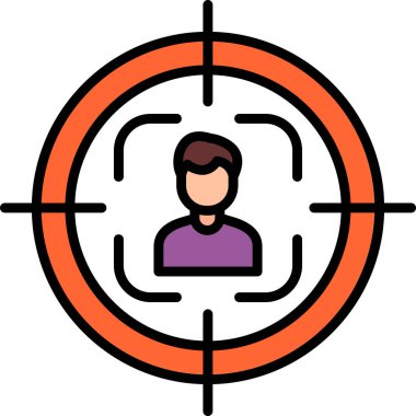 hedef simge, vektör illüstrasyonu basit tasarım