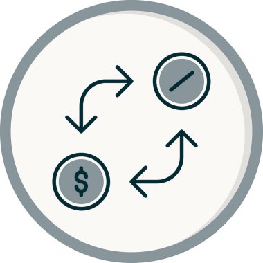 Değiş tokuş Web simgesi basit illüstrasyon