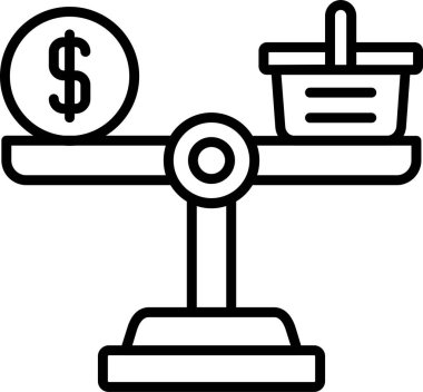 Denge. Web simgesi basit illüstrasyon