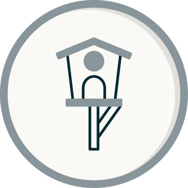 kuş evi simgesi vektör illüstrasyonu