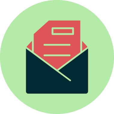 E-posta. Web simgesi basit illüstrasyon 