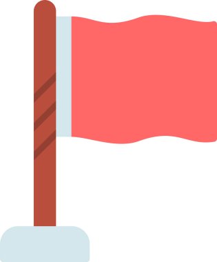 Bayrak. Web simgesi basit illüstrasyon