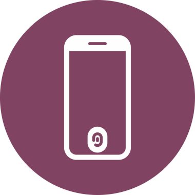 Akıllı telefon simgesinin basit tasarımı, vektör biçimi illüstrasyonu