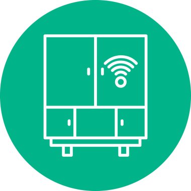 Smart Buzdolabı web simgesi, basit vektör illüstrasyonu