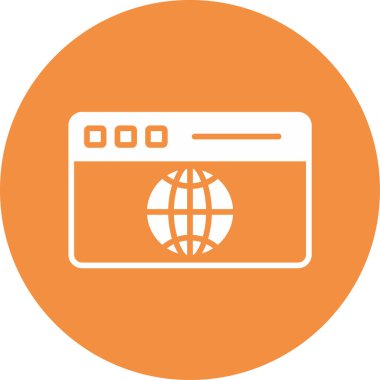 Web sitesi simgesi, vektör illüstrasyonu basit tasarım