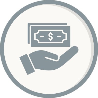 Para için. Web simgesi basit illüstrasyon