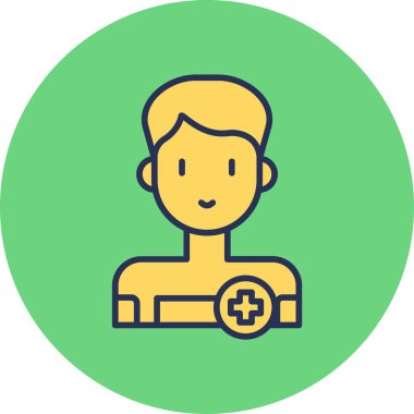 Sabırlı. Web basit illüstrasyonu 