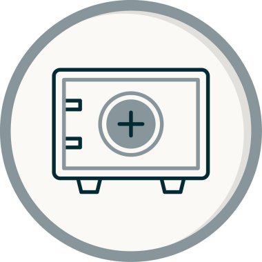 Güvenli Kutu. Web simgesi basit illüstrasyon