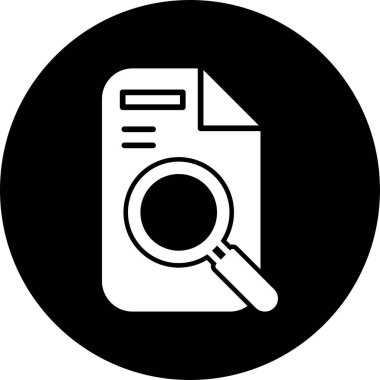 Minimalist bir dizaynda bir belge simgesinin vektör illüstrasyonu.