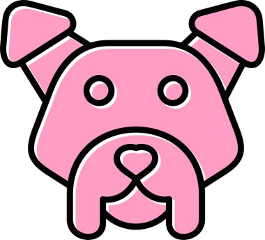 American Staffordshire köpek simgesi, vektör illüstrasyonu 