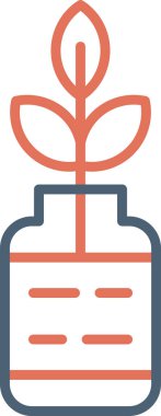 Bitki dişlide kalır. Web simgesi basit illüstrasyon 