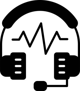 kulaklık simgesi vektör illüstrasyonu 