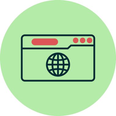 Web sitesi simgesi, vektör illüstrasyonu basit tasarım