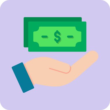 Para için. Web simgesi basit illüstrasyon