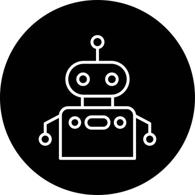 Uzaylı robot portresi, basit vektör tasarımı