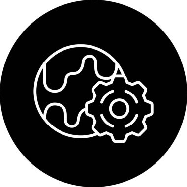 Basit bir Global simgesi. vektör tasarımı