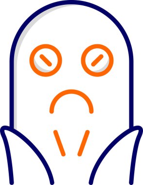 Hayalet siluet simgesi vektör illüstrasyonu