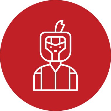 Şövalye simgesi, vektör illüstrasyonu basit tasarım