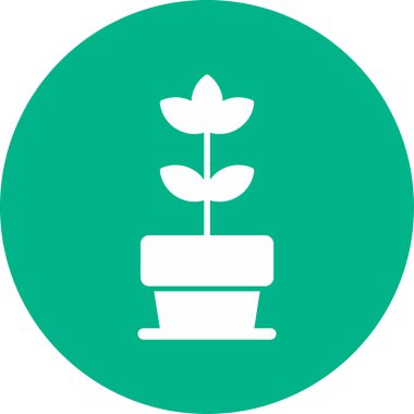 Bitki simgesinin vektör illüstrasyonu