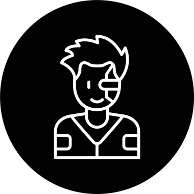 Fütürist Google kullanan bir adam, siber punk konsepti