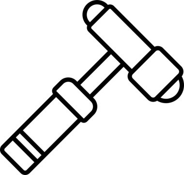 Çekiç ağı simgesi, basit vektör illüstrasyonu 