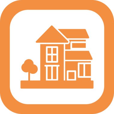 Modern yapı simgesinin vektör illüstrasyonu 