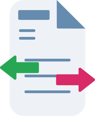 Minimalist bir dizaynda bir belge simgesinin vektör illüstrasyonu.