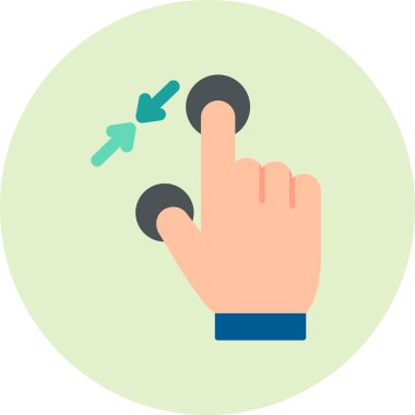 Çimdik. Web simgesi basit tasarım