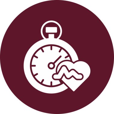 Kronometre simgesi, vektör illüstrasyonu basit tasarım