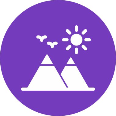 Dağlar. Web simgesi basit illüstrasyon