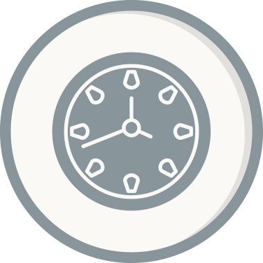 Saat web simgesi, vektör illüstrasyonu