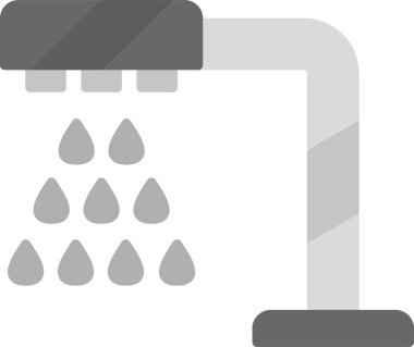 Duş. Web simgesi vektör illüstrasyonu
