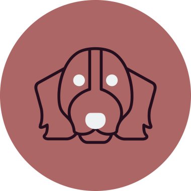 Springer Spaniel ikon vektör çizimi 