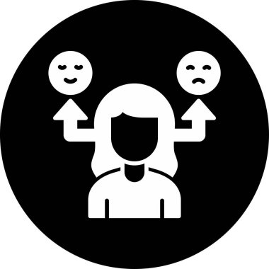 Ruh hali değişken ağ ikonu vektör illüstrasyonu