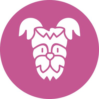 Yorkshire Terrier ikon vektör illüstrasyonu