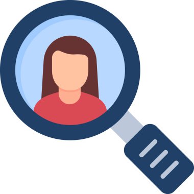 Büyüteçle araştırma konseptinin basit doğrusal resmi